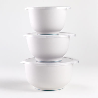 View Rosti White Pebble Margrethe Bowls, Set of 3 details