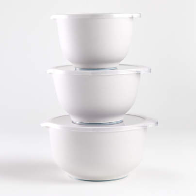 Rosti White Pebble Margrethe Bowls, Set of 3