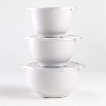 Aspen Rimmed Nesting Mixing Bowls, Set of 4 | Crate & Barrel