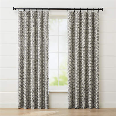 Roston Geometric Curtain Panel Crate, Blue And Gray Geometric Curtains