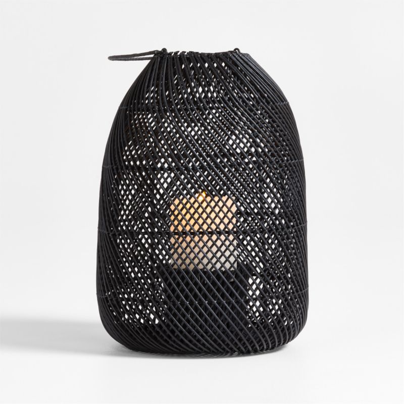 Rota Black Woven Lantern 17" - image 0 of 4