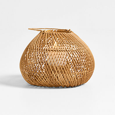 View Rota Natural Woven Lantern 9" details