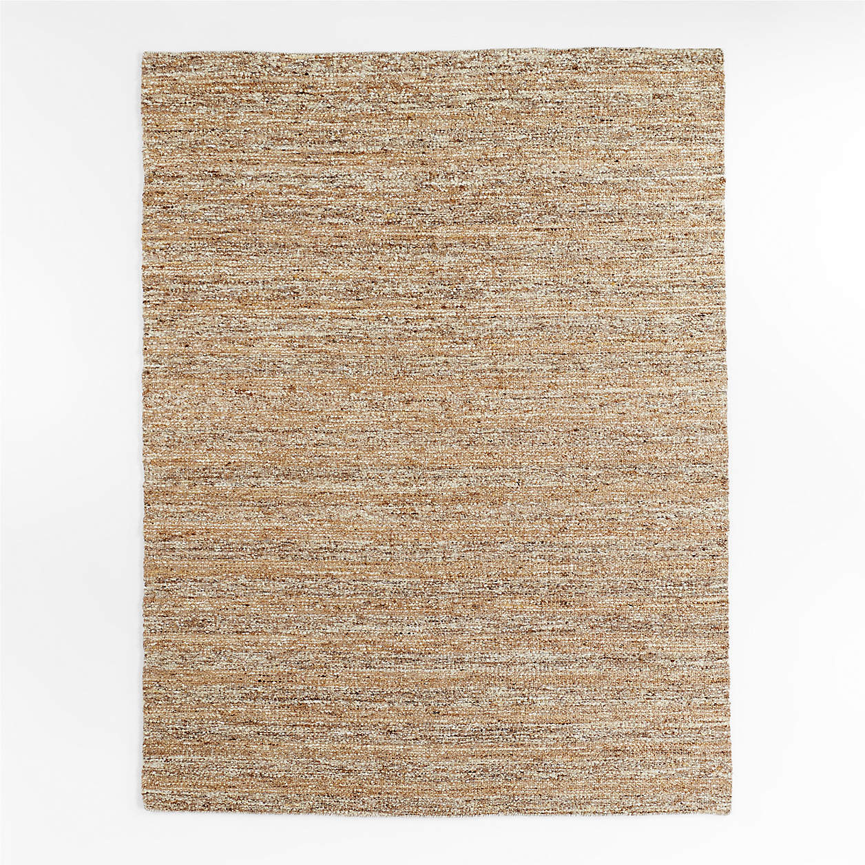 Rouen Jute/Wool Blend Triple Striped Espresso Brown Area Rug 6'x9