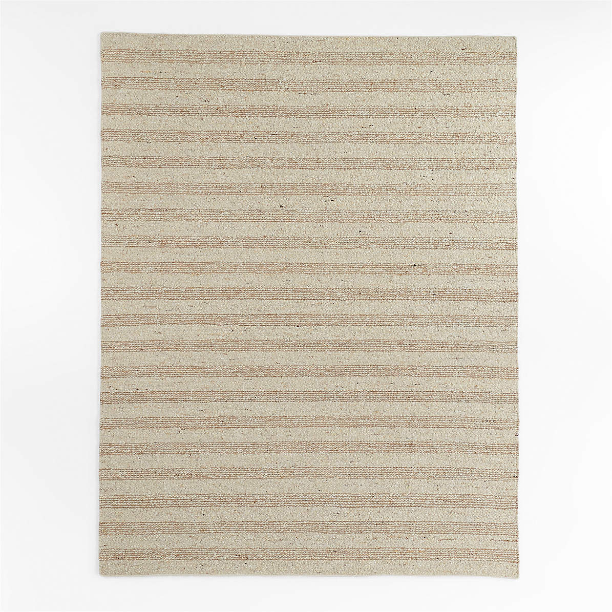 Rouen Jute /Wool Blend Triple Striped Sand Beige Rug