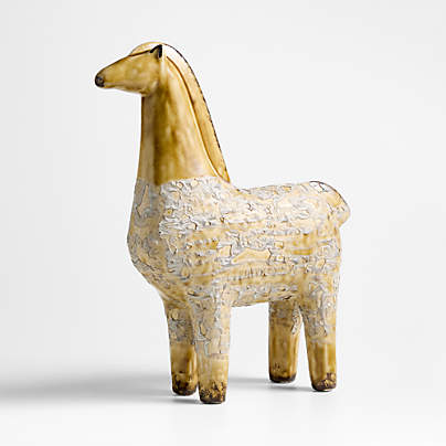 Rouen Large Yellow Decorative Horse Sculpture