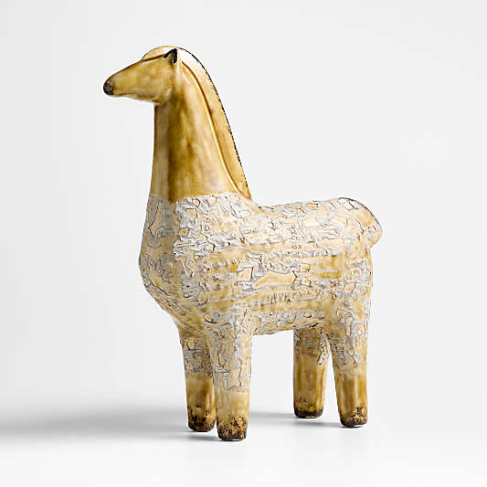 Rouen Large Yellow Decorative Horse Sculpture