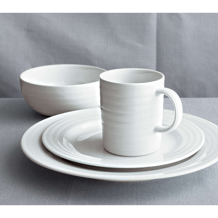 Roulette 16-Piece Dinnerware Set + Reviews | Crate & Barrel