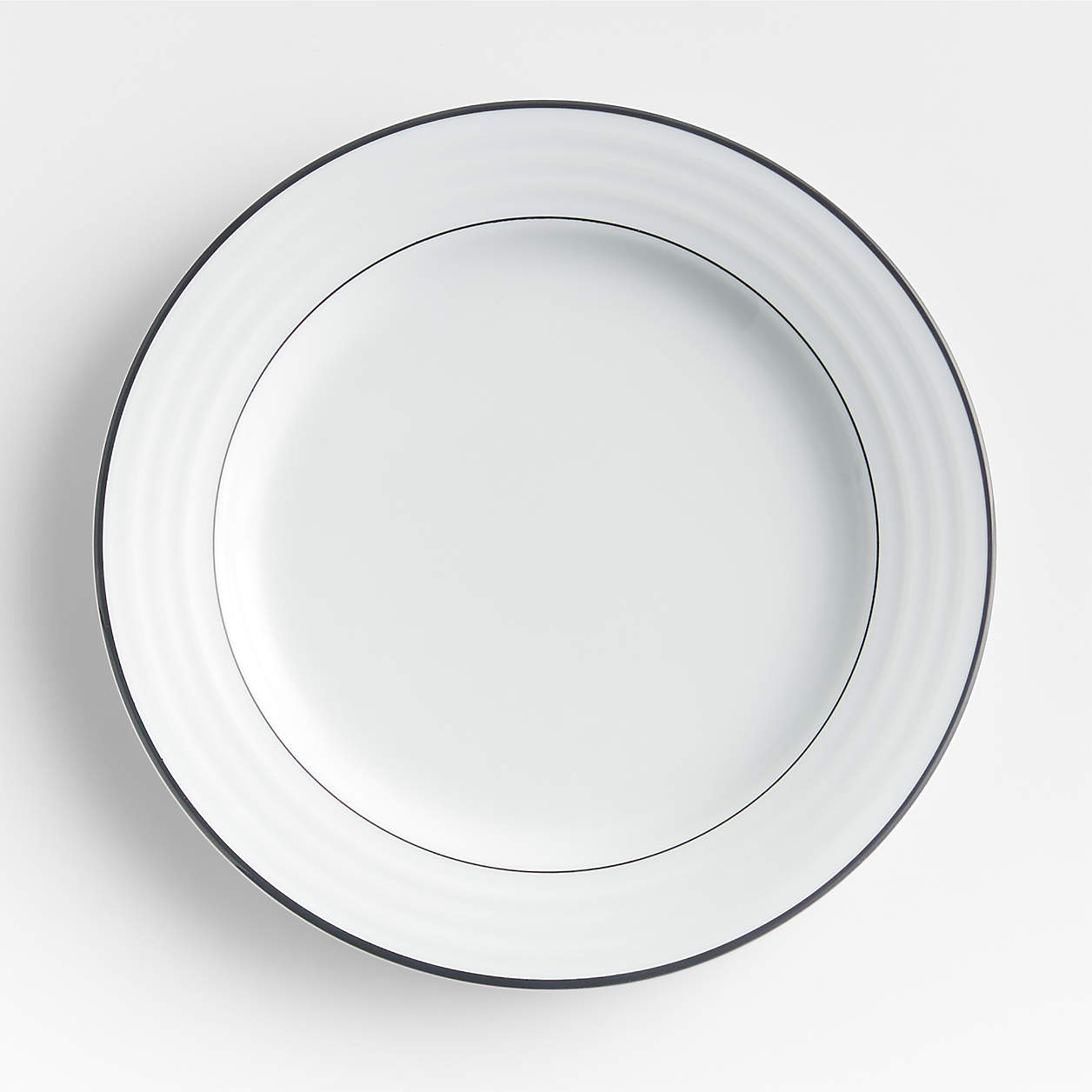Roulette Black Band Dinner Plate + Reviews Crate & Barrel