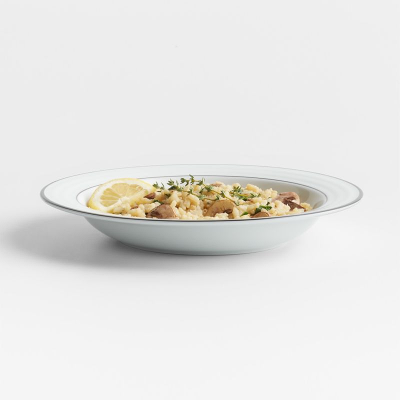Roulette Black Band Low Bowl | Crate & Barrel