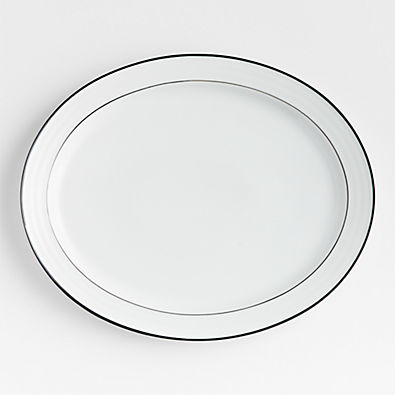 View Roulette Black Band Large Oval Platter details