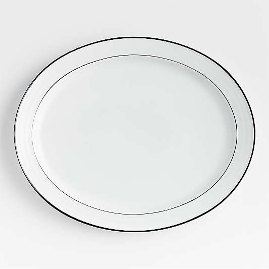 Roulette Black Band Large Oval Platter