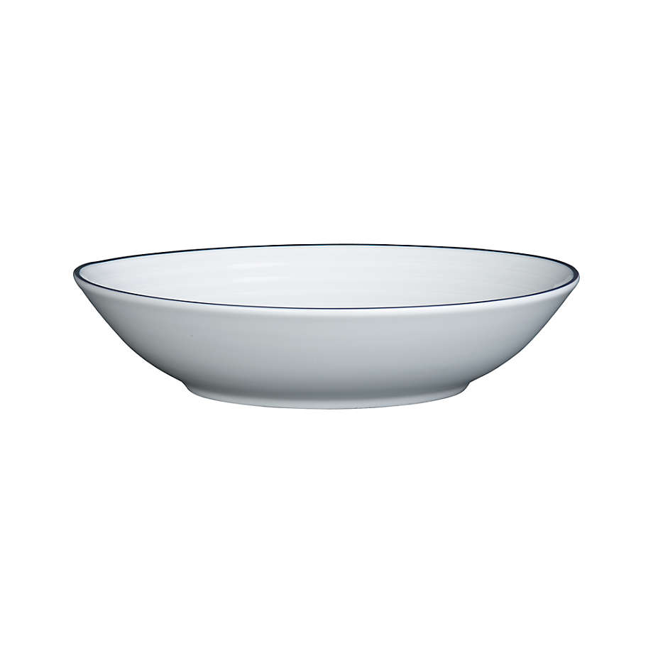 Roulette Blue Band Bowl Plate + Reviews, Crate & Barrel