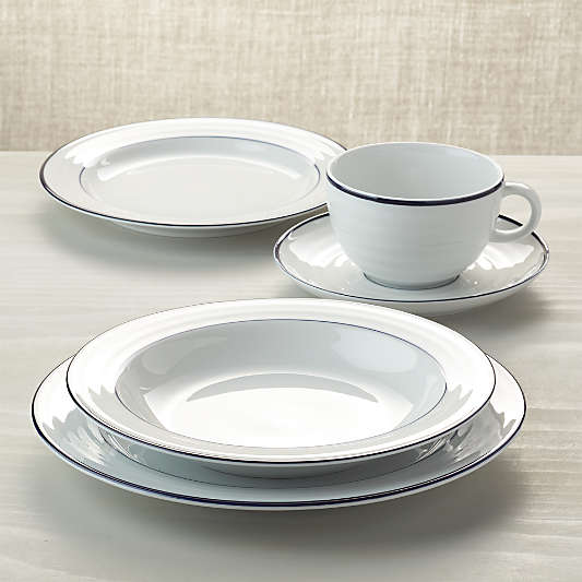 Roulette Blue Band 5-Piece Place Setting