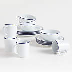 View Roulette Blue Band 4-Piece Place Setting - image 7 of 9