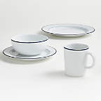 View Roulette Blue Band 4-Piece Place Setting - image 1 of 9