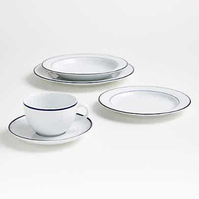 Roulette Blue Band 5-Piece Place Setting