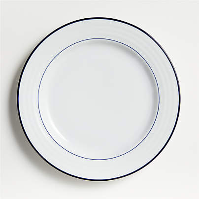 Roulette Blue Band Dinner Plate