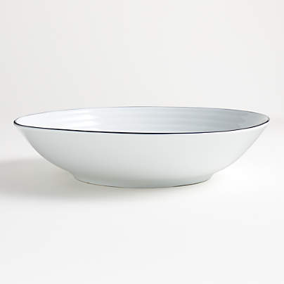 Roulette Blue Band Serving Bowl