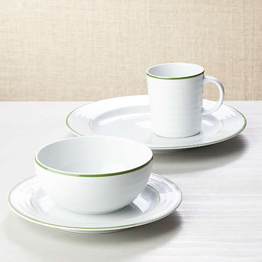 Roulette Green Band 4-Piece Place Setting