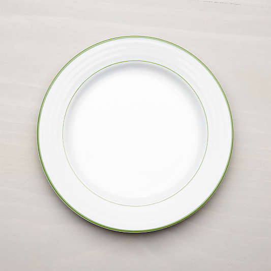 Roulette Green Band Dinner Plate