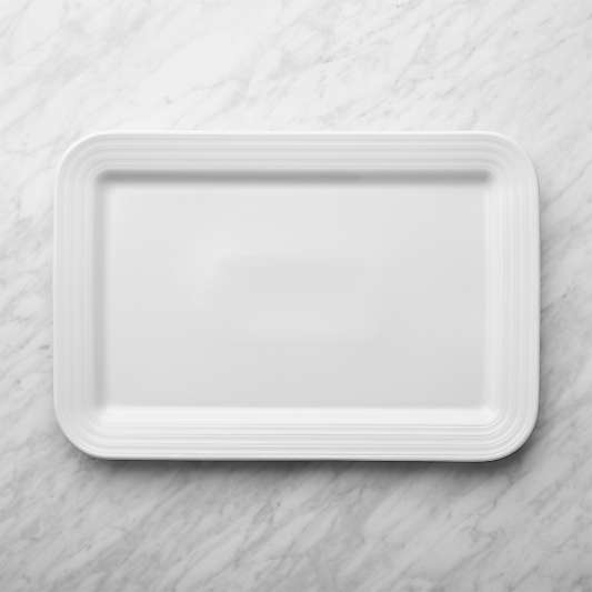 Roulette White Rectangular Serving Platter