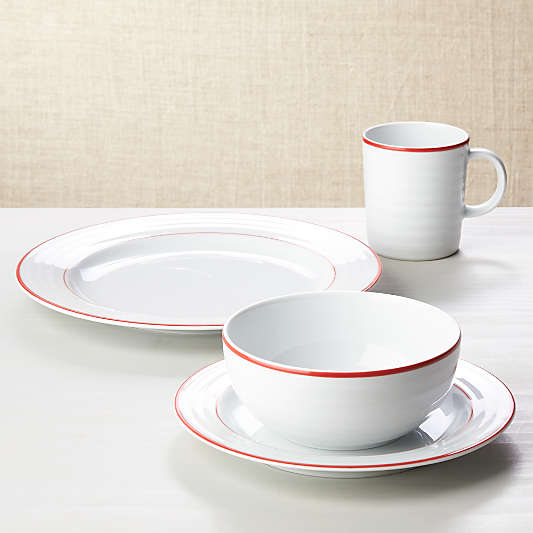 Roulette Red Band 4-Piece Place Setting