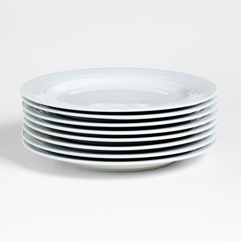 Roulette White Dinner Plates, Set of 8 - image 0 of 12