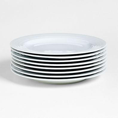 View Roulette White Dinner Plates, Set of 8 details