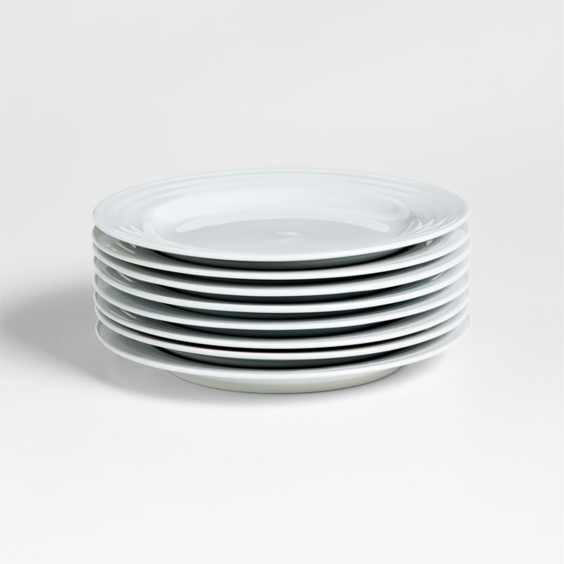 Roulette White Salad Plates, Set of 8 - image 0 of 12