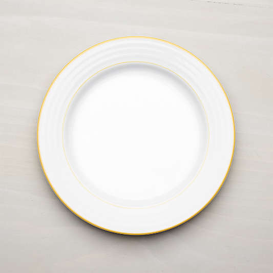 Roulette Yellow Band Dinner Plate