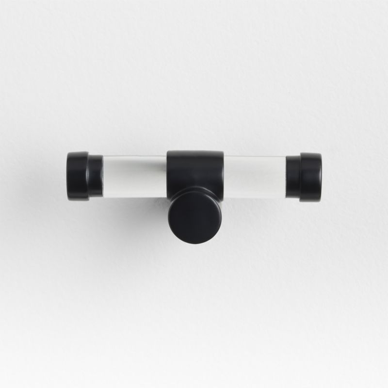 Viewing product image Round Acrylic Black Cabinet Knob - image 1 of 4