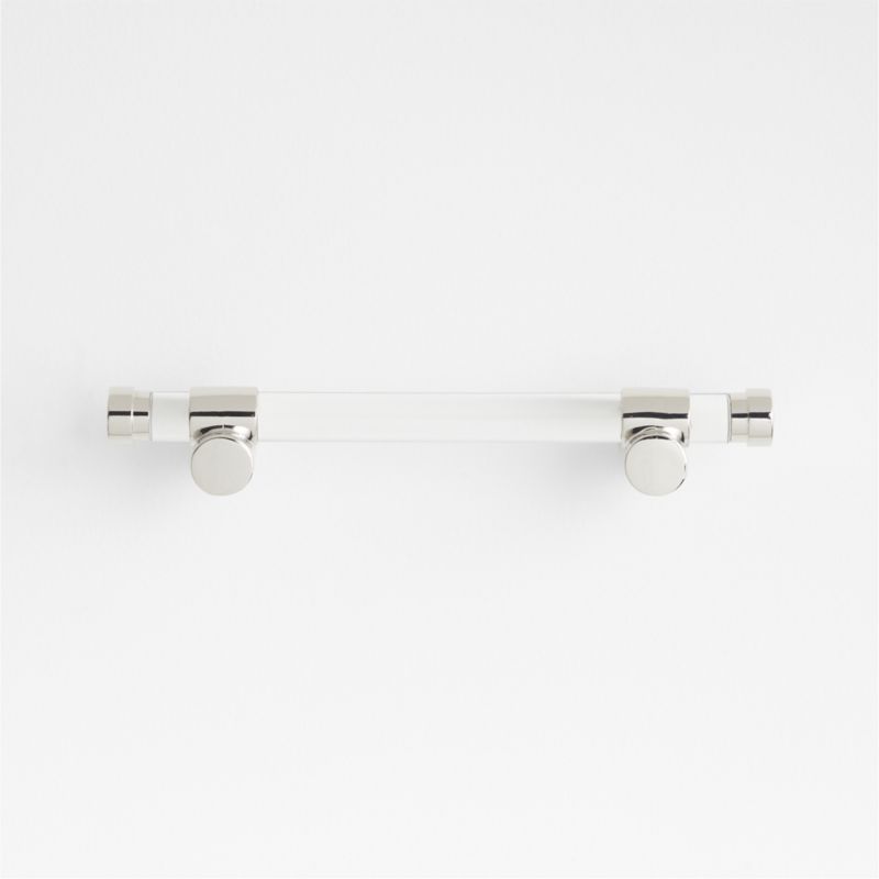 Round Acrylic Chrome Silver Cabinet Drawer Bar Pull 4" - image 0 of 5