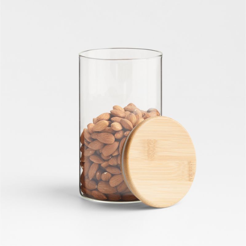 Medium Round Glass Canister with Bamboo Lid - image 2 of 9