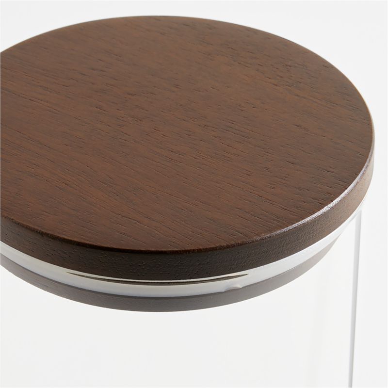 Crate & Barrel Extra-Large Glass Canister with Wood Lid - image 3 of 8