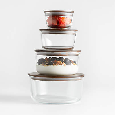 Medium Rectangular Acrylic Food Storage with Wood Lid + Reviews