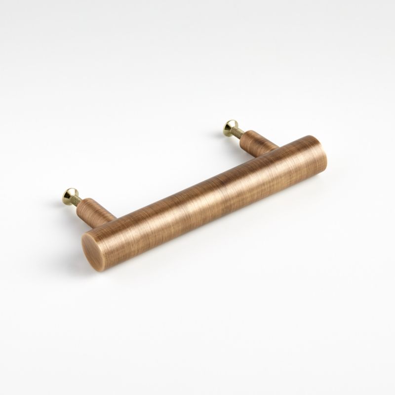 Round 4" Antique Brass Bar Pull