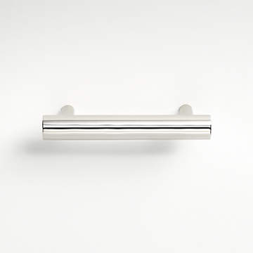 Modern 3 Flat-End Polished Chrome Cabinet Drawer Bar Pull + Reviews