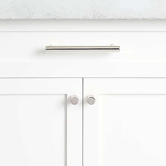 Round Polished Nickel Knob and Bar Pulls