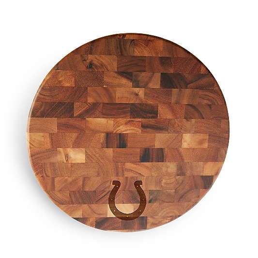 NFL Indianapolis Colts Round End-Grain Cutting Board