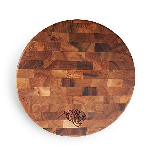 NFL Jacksonville Jaguars Round End-Grain Cutting Board