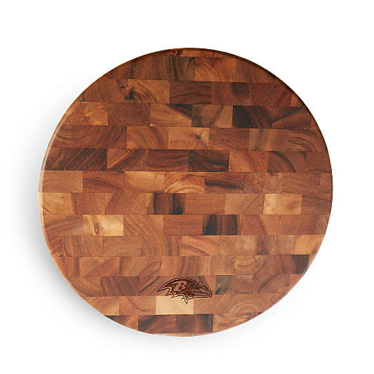 NFL Baltimore Ravens Round End-Grain Cutting Board
