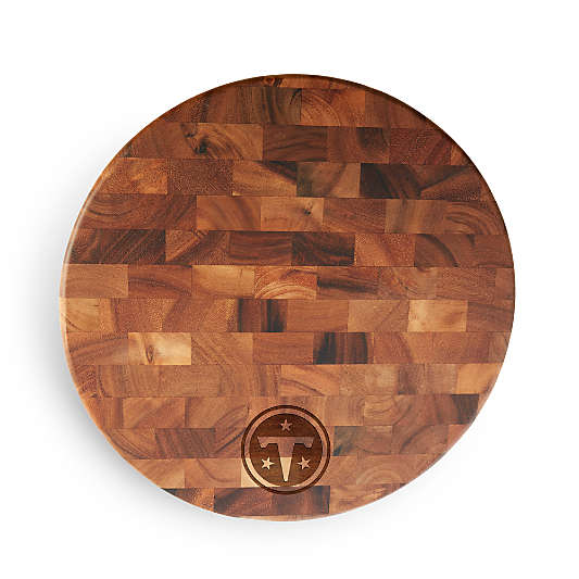 NFL Tennessee Titans Round End-Grain Cutting Board