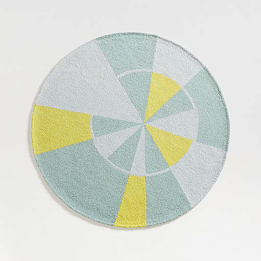 Mint Round Performance Rug 5'