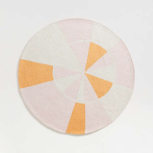 Pink Round Performance Rug 5'