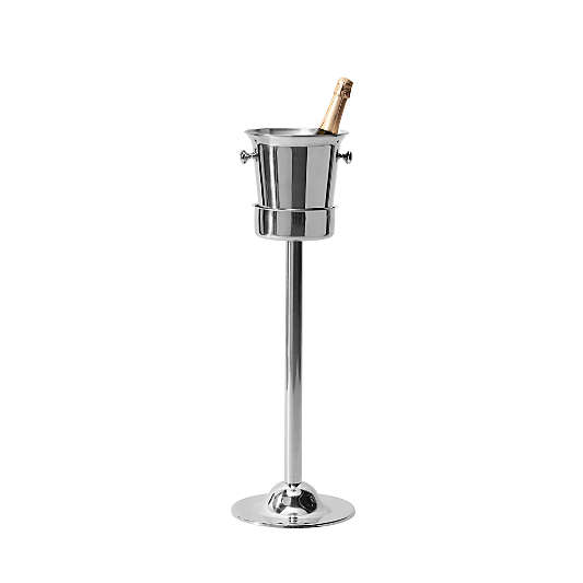 Round Stainless Steel Ice Bucket with Stand