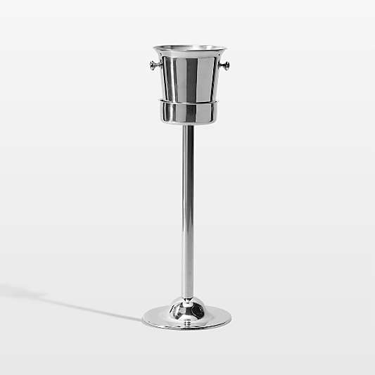 Round Stainless Steel Ice Bucket with Stand
