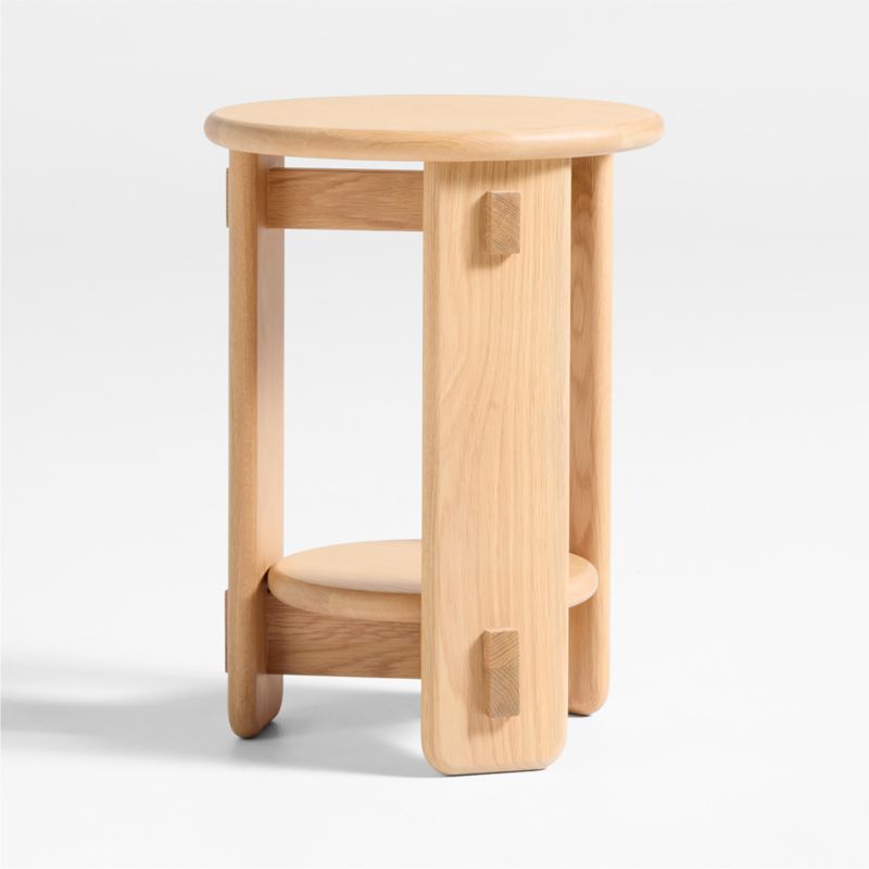 Rowan Natural Wood Round Nursery Side Table - image 2 of 4