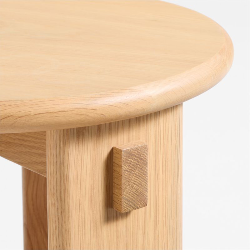 Rowan Natural Wood Round Nursery Side Table - image 3 of 4