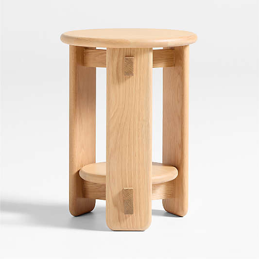 Rowan Natural Wood Round Nursery Side Table