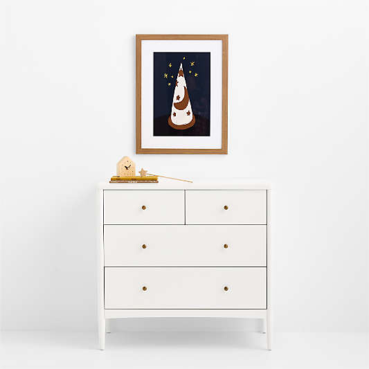Roar Hat 18x26 Wall Art Print in Walnut Frame
